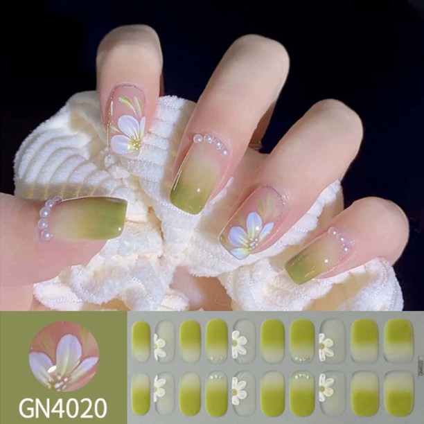OEM Semi Cured Gel Nail Strips, Works with Any UV/LED Lamps, Salon-Quality, Long Lasting, Easy to Apply & Remove