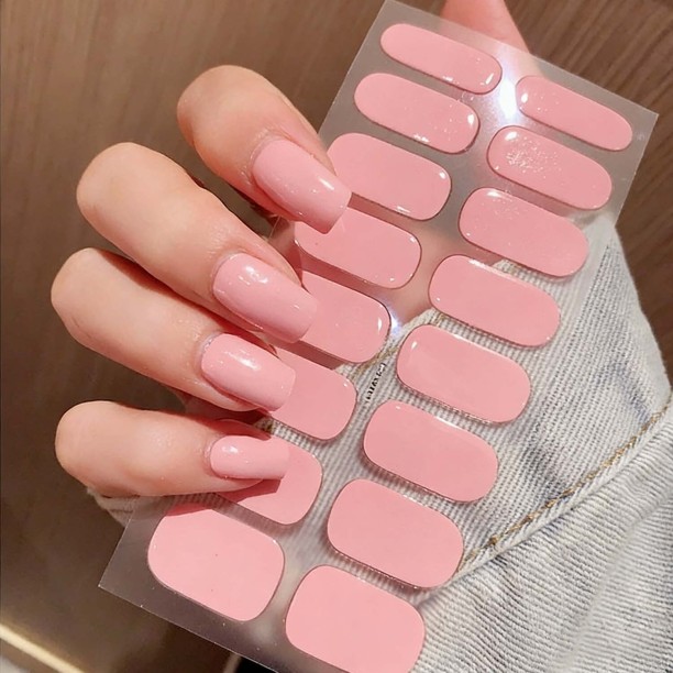 OEM Semi Cured Gel Nail Strips, Works with Any UV/LED Lamps, Salon-Quality, Long Lasting, Easy to Apply & Remove