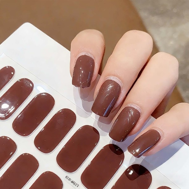 OEM Semi Cured Gel Nail Strips, Works with Any UV/LED Lamps, Salon-Quality, Long Lasting, Easy to Apply & Remove