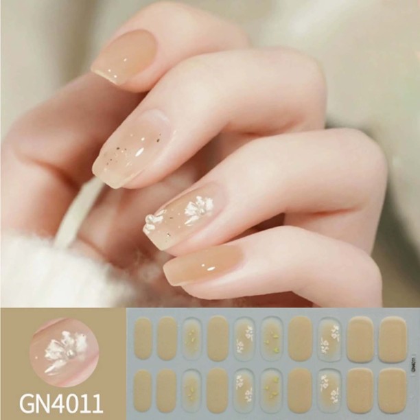 OEM Semi Cured Gel Nail Strips, Works with Any UV/LED Lamps, Salon-Quality, Long Lasting, Easy to Apply & Remove