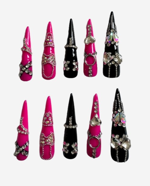 Starry Press on nails