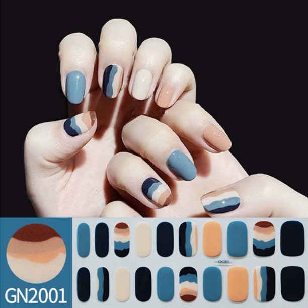 OEM Semi Cured Gel Nail Strips, Works with Any UV/LED Lamps, Salon-Quality, Long Lasting, Easy to Apply & Remove