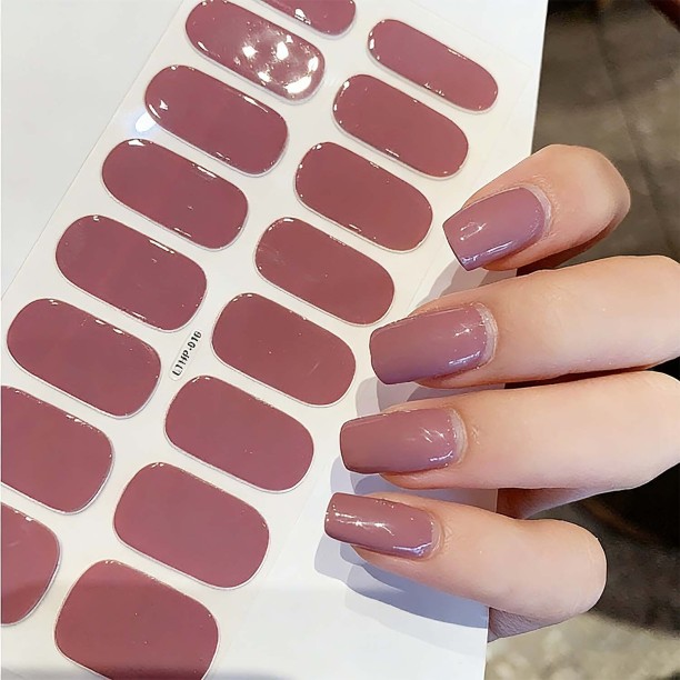 OEM Semi Cured Gel Nail Strips, Works with Any UV/LED Lamps, Salon-Quality, Long Lasting, Easy to Apply & Remove