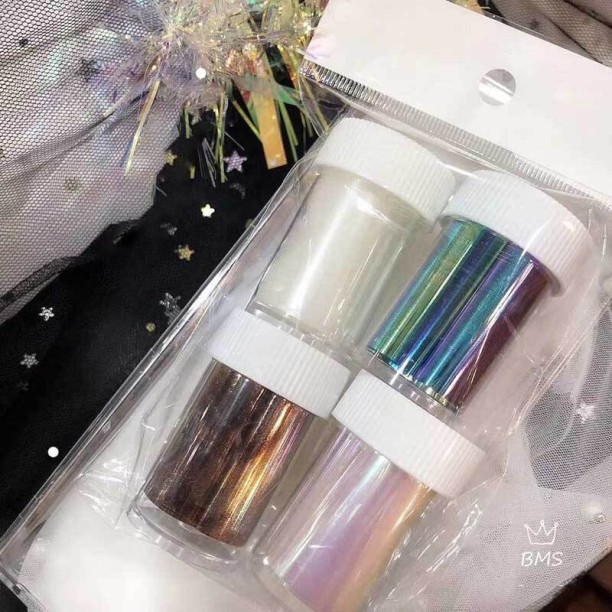 Mbeauty 4Pcs Assorted Nail Foil Decoration