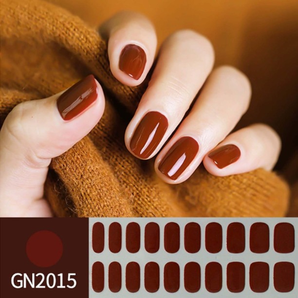 OEM Semi Cured Gel Nail Strips, Works with Any UV/LED Lamps, Salon-Quality, Long Lasting, Easy to Apply & Remove