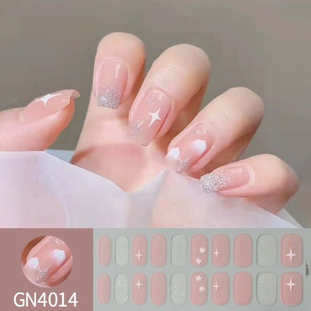 OEM Semi Cured Gel Nail Strips, Works with Any UV/LED Lamps, Salon-Quality, Long Lasting, Easy to Apply & Remove