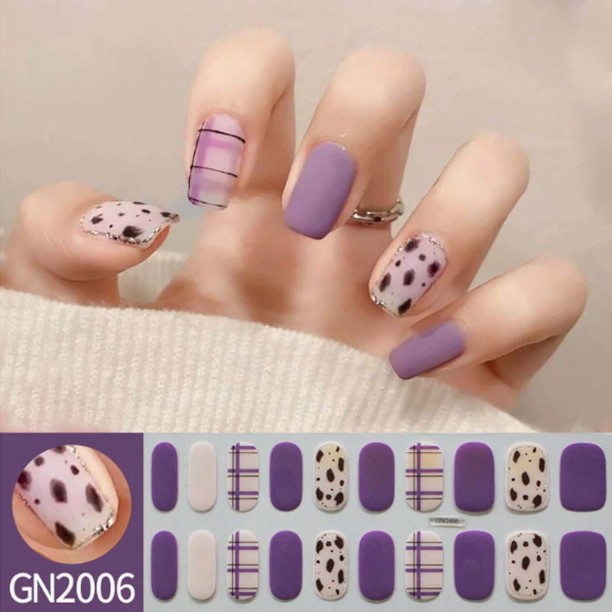 OEM Semi Cured Gel Nail Strips, Works with Any UV/LED Lamps, Salon-Quality, Long Lasting, Easy to Apply & Remove