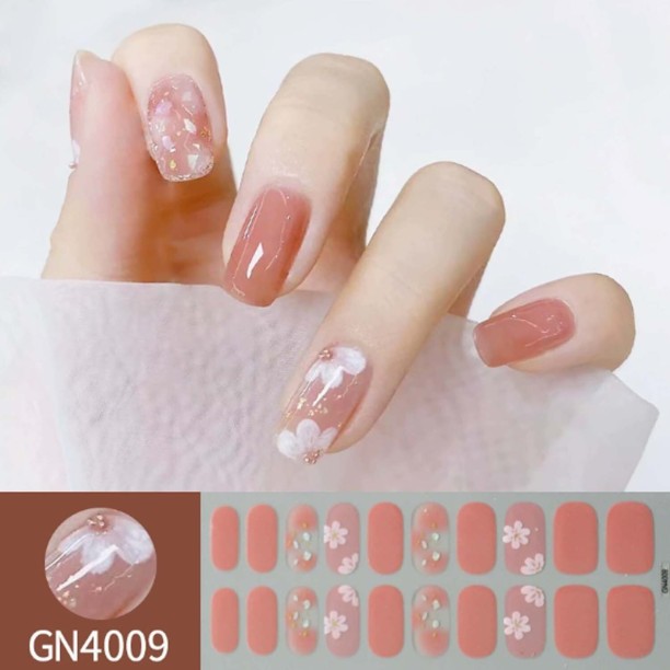 OEM Semi Cured Gel Nail Strips, Works with Any UV/LED Lamps, Salon-Quality, Long Lasting, Easy to Apply & Remove