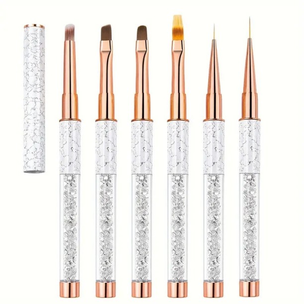 Sassy beauty Nail Art Brush Set with Metal Handles Nail Brush