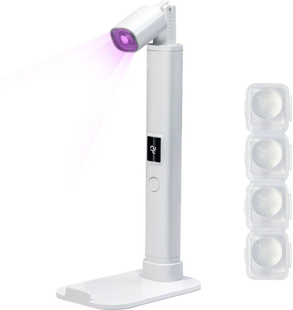 LuckyUnion Bracket type manicure one-word lamp portable electric storage retractable phototherapy lamp mini handheld nail baking lamp Nail Polish Dryer