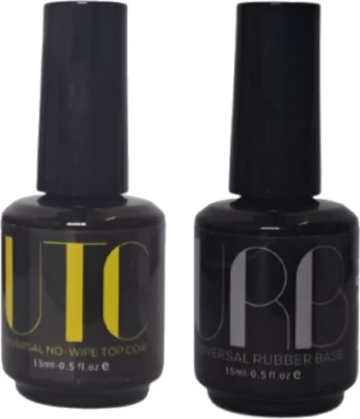 LGC Universal Top and Rubber Base Gel Nail Polish Pack