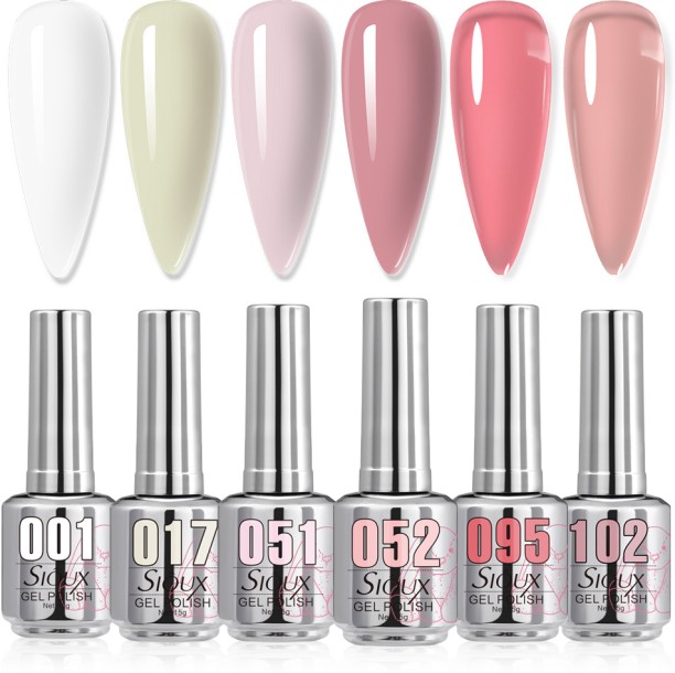 Nailtion Sioux Soft Elegance Gel Polish Collection - 6 Piece (15ml Each)