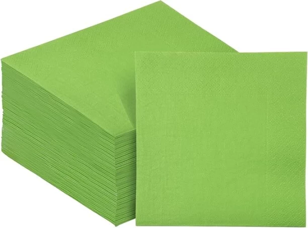 Serviettes 2 Ply Pea Green Paper Napkins