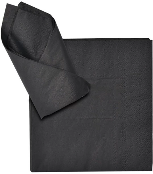 Serviettes - Napkins - N/A Black Paper Napkins
