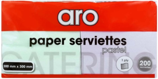 Aro Serviettes Pastel Green, Purple Cloth Napkins