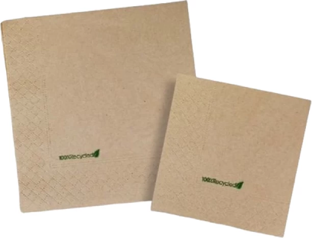 Eco Brown Eco 2ply Serviettes 1000s Brown Paper Napkins
