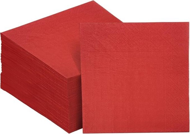 Serviettes 2 Ply Red Paper Napkins