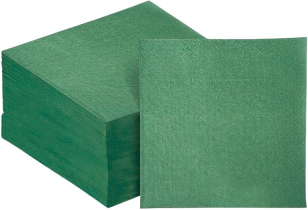 Serviettes 2 Ply Green Paper Napkins