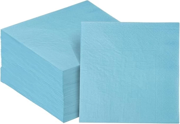 Serviettes 2 Ply Bright Blue Paper Napkins
