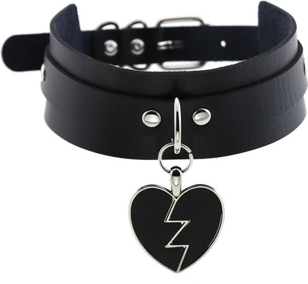 ALANES Adjustable Punk Choker Soft Collar Goth Chocker Necklace Costume Wear