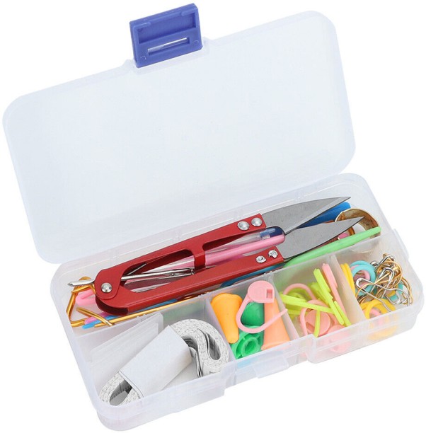 ALANES 56-In-1 Crochet Hook Knit Yarn Weave Knitting Needle Clip Marker Tool Set