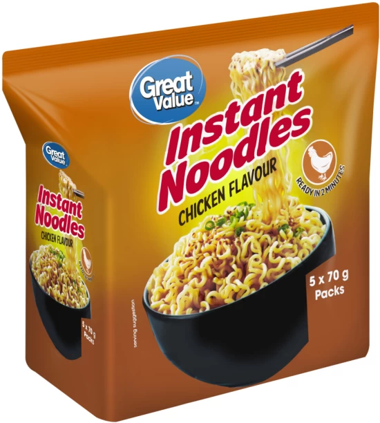 Great Value Chicken Flavour Instant Noodles