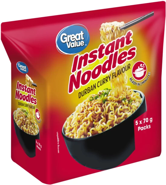 Great Value Durban Curry Flavour Instant Noodles