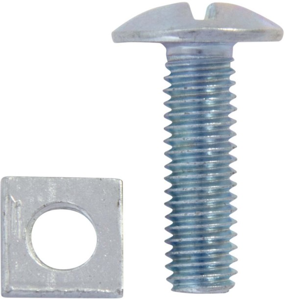 ALL PLUG Nut & Bolt Set Gutter Bolt & Nut Z/P 6 mm x 25 mm