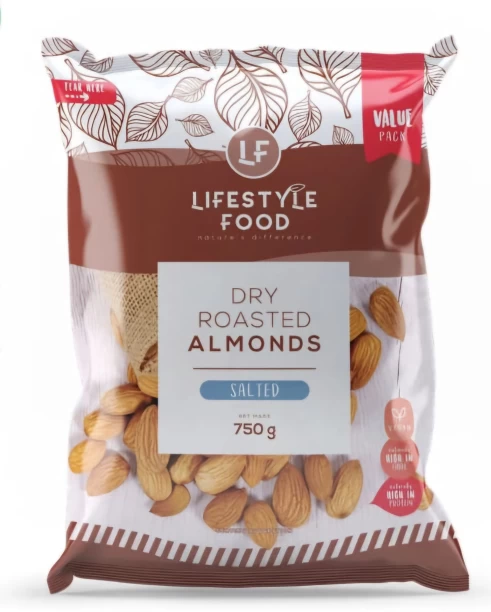 LS Food Nuts JL049 Dry Roasted Almonds, Salted