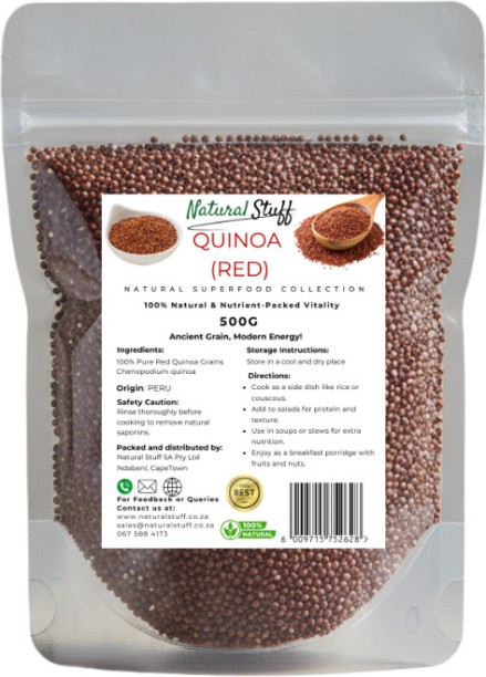 Natural Stuff Red Quinoa - Pure Super grain for Balanced Nutrition Quinoa