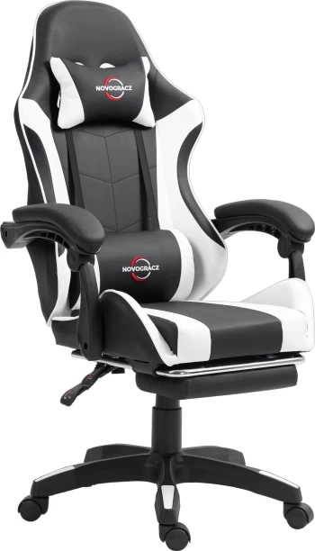 Novogracz eSports X - Pro Gaming Chair - Black with White Trim Office Executive Chair