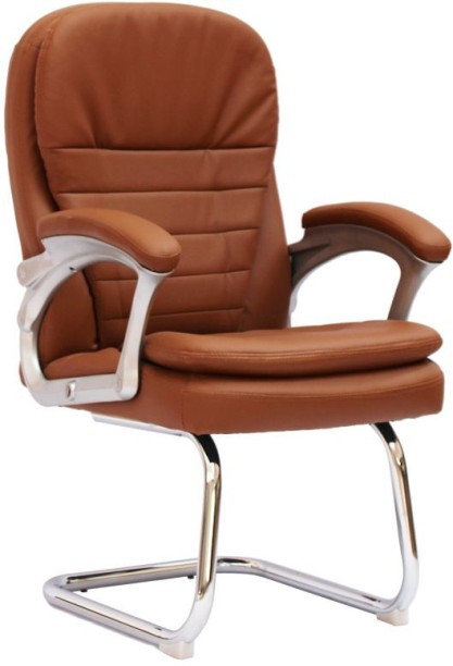SMTE Office Chairs - Visitor PU Leather Finish - Brown Office Executive Chair