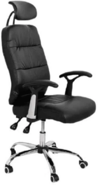 Eay Eay Thing - Reclining Office PU Leather Chair with Head & Arm rests - Black Office Executive Chair