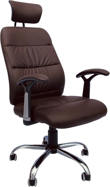 Eay Eay Thing Reclining Office PU Leather Chair with Head & Arm rests - White Office Executive Chair