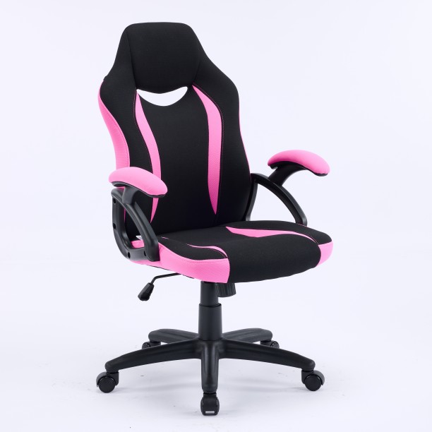 TOCC Eclipse Ergonomic Gaming Chair Office Executive Chair - Black and Pink Office Arm Chair