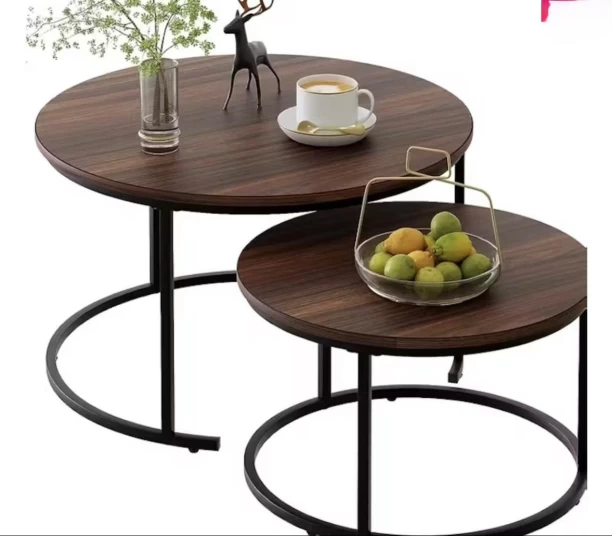 The Green Bliss Boutique NESTING ROUND COFFEE TABLE Multipurpose Table