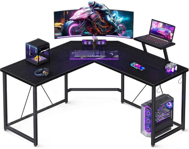 R AND E Computer Desk Work Gaming Desk Student Office Table Workstation with Shelf Office Table
