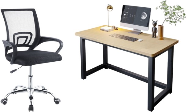 Generic Home/Office Ergonomic Chair And Computer Study Desk, Multipurpose Table