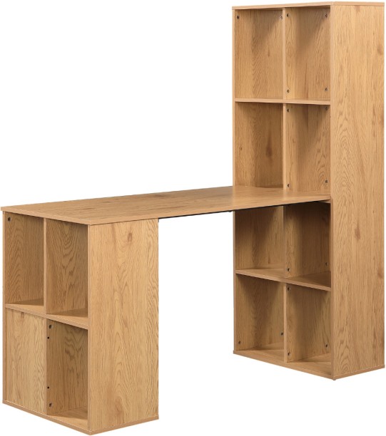 Anchor Multi-functional Office Table with Bookshelf Storage & Compartments Multipurpose Table