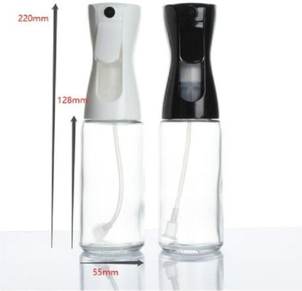 SA TRADE Glass Oil Dispenser Bottle - Oil Spray Bottle Black 200 ml Cooking Oil Sprayer