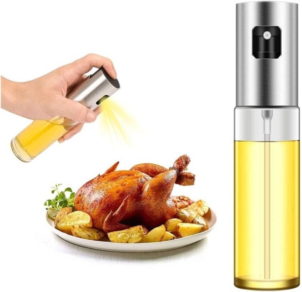 Generic Sprayer Dispenser for Cooking, Food-Grade Glass Oil Spray Transparent Vinegar Bottle Oil Dispenser 100ml for BBQ/Making Salad/Baking/Roasting/Grilling/Frying Kitchen 100 ml Cooking Oil Sprayer