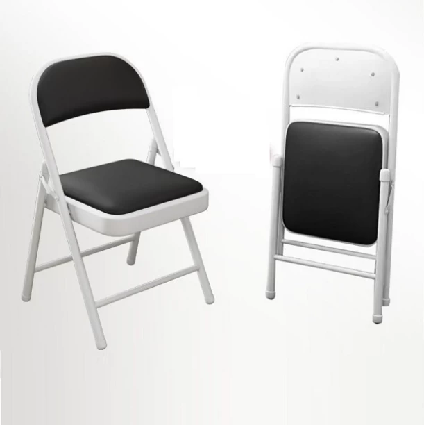 Folding Chair Metal Frame With Back Rest Cushion Metal Folding Chair