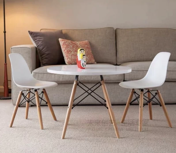 SMTE Kids Lifestyle Chair – White (Set of 2 Chairs) Natural Fiber Cafeteria Chair