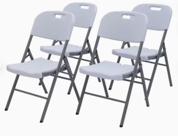 Foldable Chair Folding plastic chair commercial grade contoured, two-tier molded seat & back stackable Natural Fiber Folding Chair
