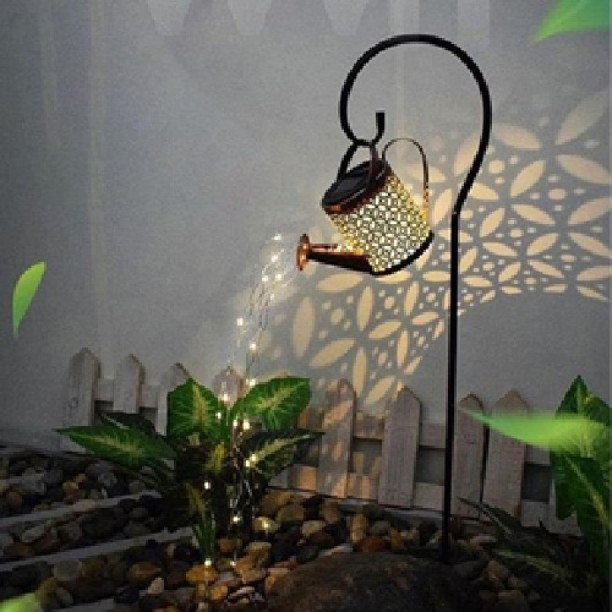 Deals online Solar Watering Kettle Lights Waterproof Garden Decorations Flood Light Outdoor Lamp