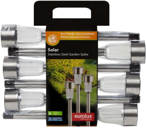 Eurolux Solar Tube Spike Post Light Outdoor Lamp