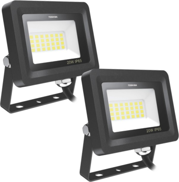 Toshiba Floodlight Outdoor IP65 20W Cool Daylight 6500K 2Pack Flood Light Outdoor Lamp