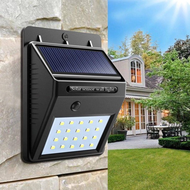 fonkiss Solar Powered LED Wall Light Flood Light Outdoor Lamp