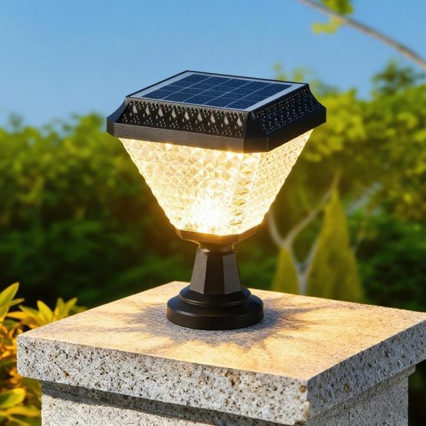 Bloo Solar Post Lights Outdoor Waterproof with Remote, RGB & 3 Color Modes, Dimmable Solar Fence Post Cap Lights for 4x4 or 6x6 Posts, Garden, Patio, Pathway, Yard Decor Gate Light Outdoor Lamp