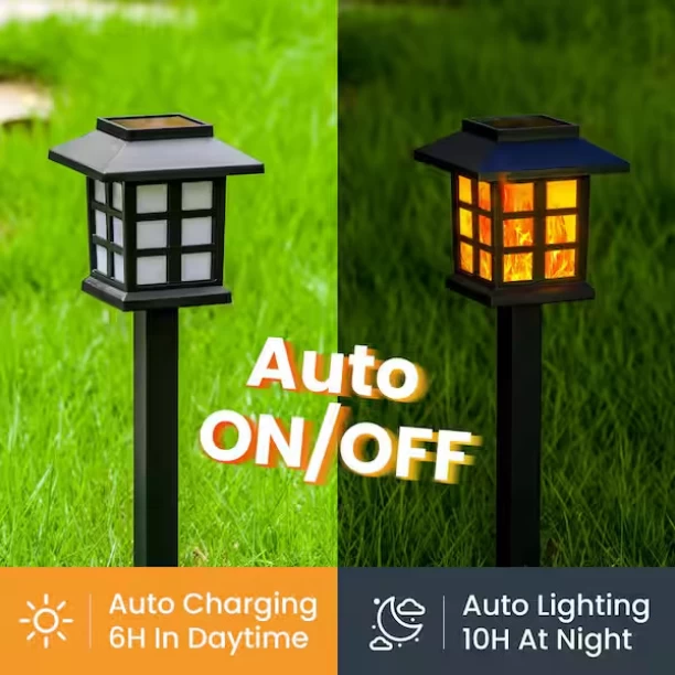 top sale trader 2 Piece IP65 Waterproof Solar - Powered Glow Garden Lights Post Light Outdoor Lamp